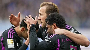 AP : RB Leipzig Vs Bayern Munich Live Score, Bundesliga 2025-26: File photo of Bayern Munich in action in Bundesliga.